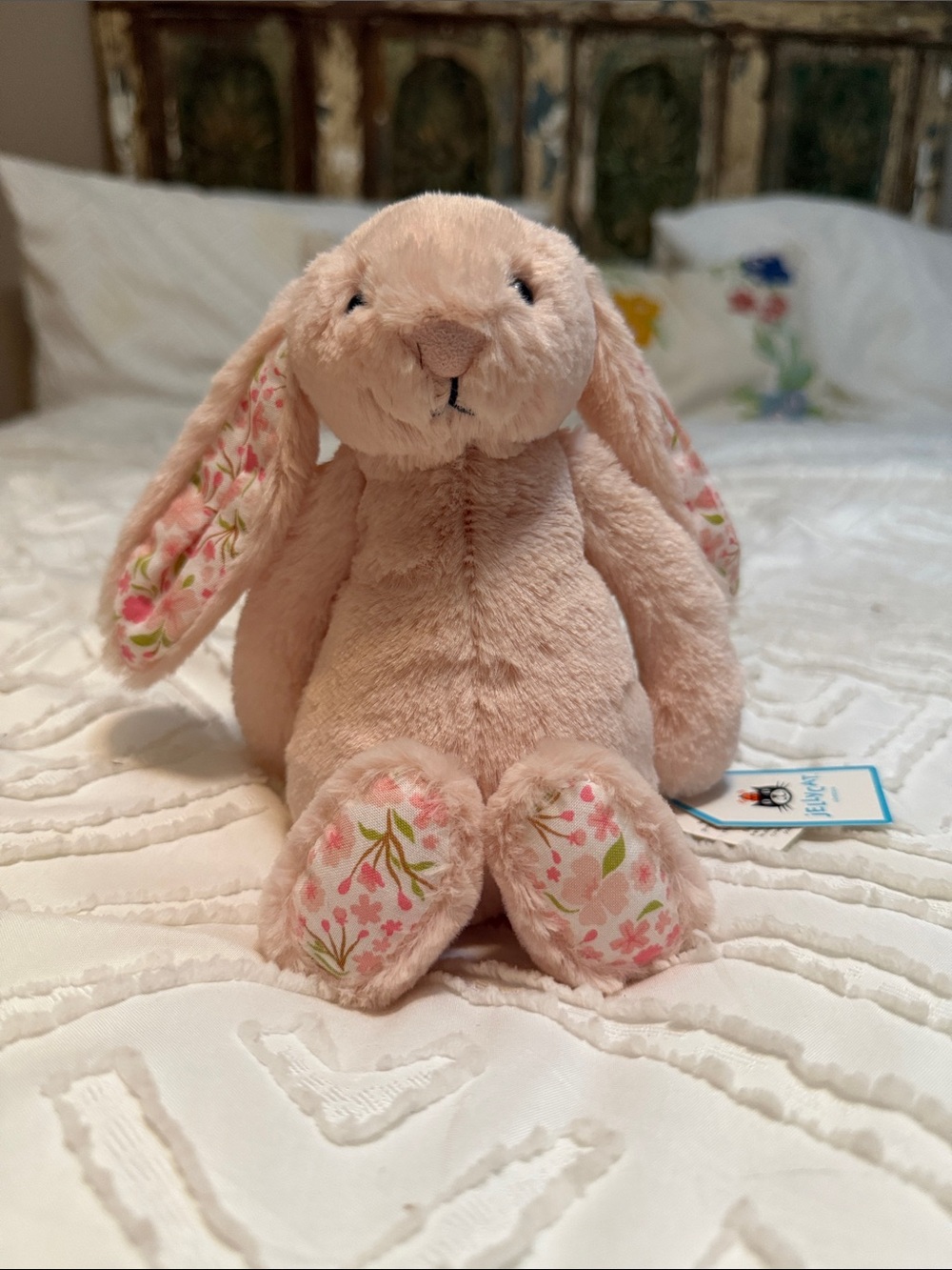 NWT JELLYCAT SMALL BLOSSOM BLUSH BUNNY ‘Cherry’